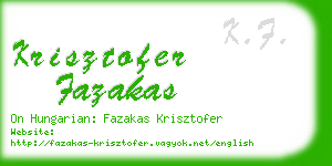 krisztofer fazakas business card